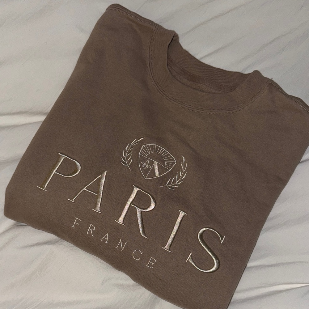 abercrombie and fitch paris cropped sweater sz xl